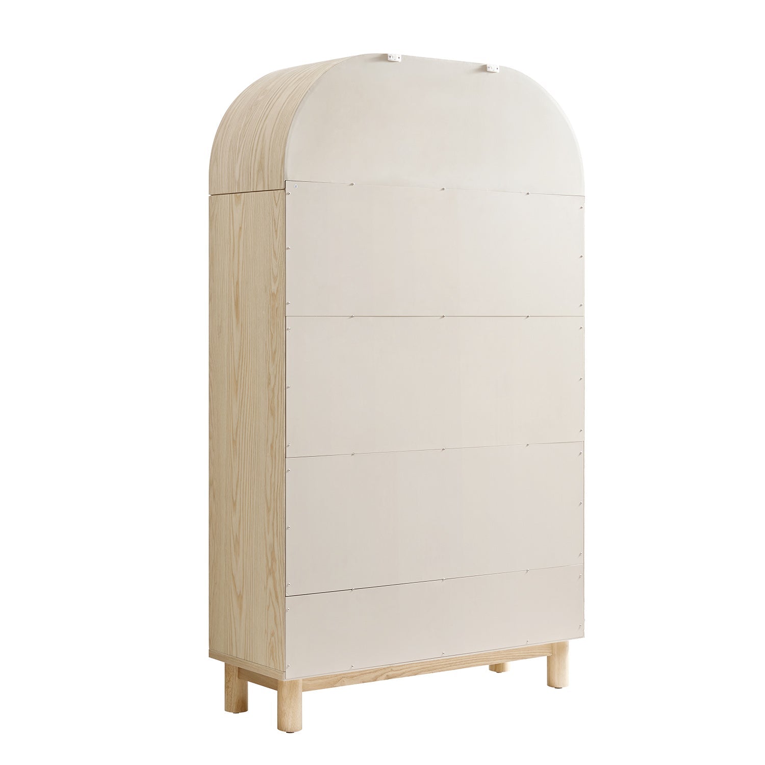 Maude Large Storage Cabinet, Natural Ash with Raffia