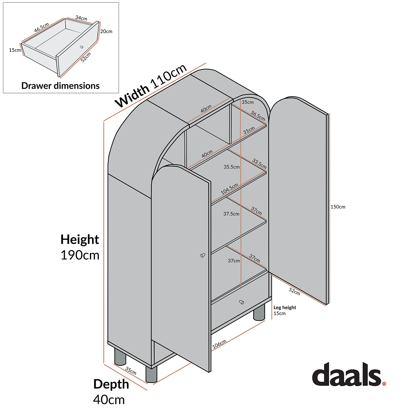 Maude Large Storage Cabinet, Natural Ash