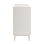 Bianca Chip Carved 6 Drawer Chest, Sand Beige & Ivory