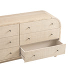 Maude Chest of 6 Drawers, Natural Ash with Raffia