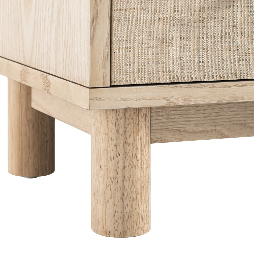 Maude Chest of 6 Drawers, Natural Ash with Raffia