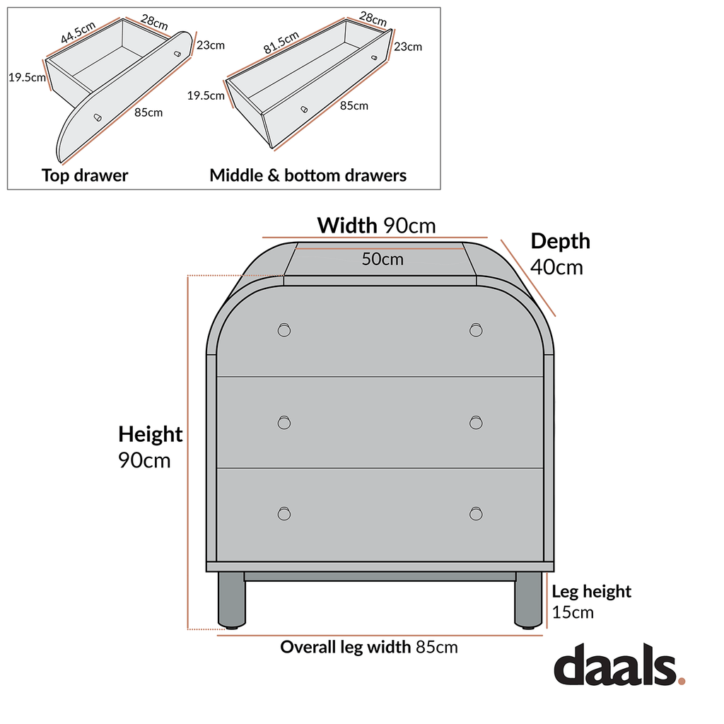 Maude Chest of 3 Drawers, Muted Pistachio Ash with Raffia