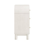 Maude Chest of 3 Drawers, Washed White Ash with Raffia