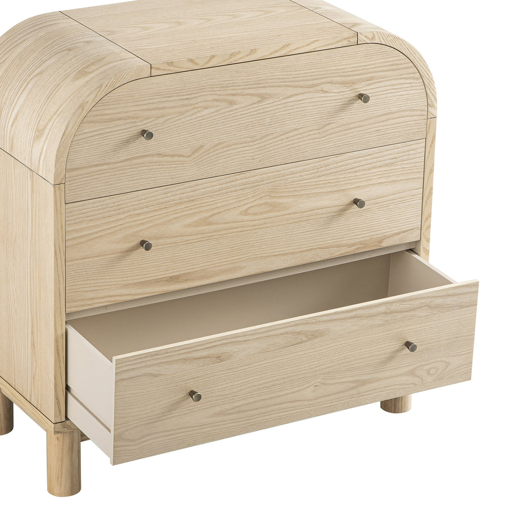 Maude Chest of 3 Drawers, Natural Ash