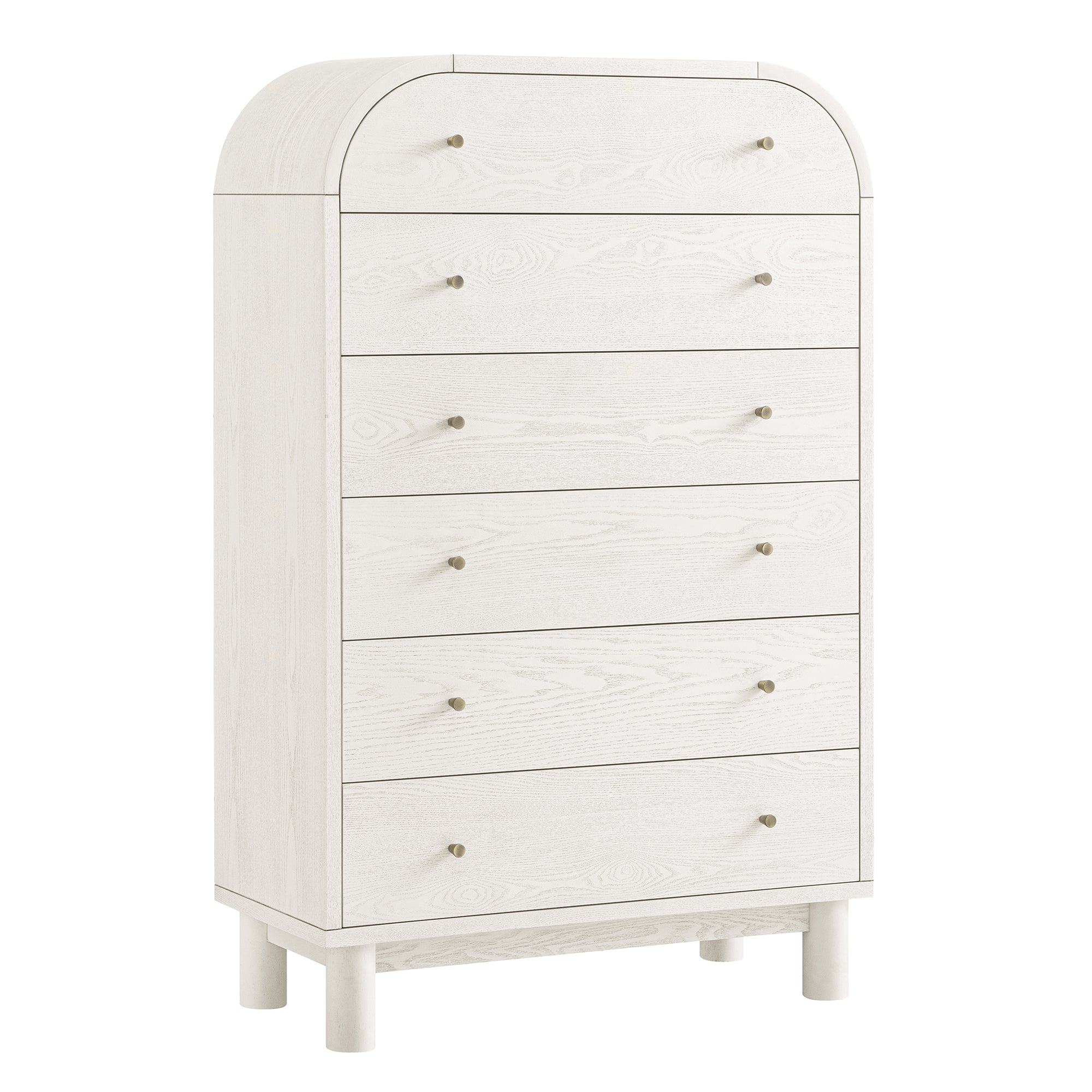 Maude Tall Chest, Washed White Ash