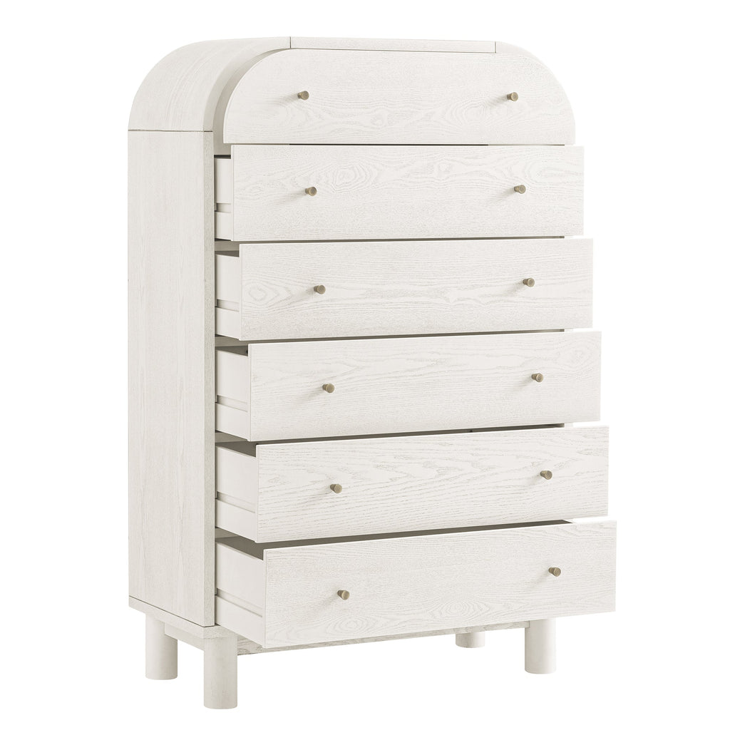 Maude Tall Chest, Washed White Ash