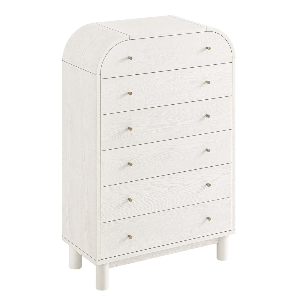 Maude Tall Chest, Washed White Ash