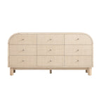 Maude 9 Drawer Chest, Natural Ash with Raffia