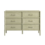 Elstowe Faux Bamboo 6-Drawer Chest, Sage Green