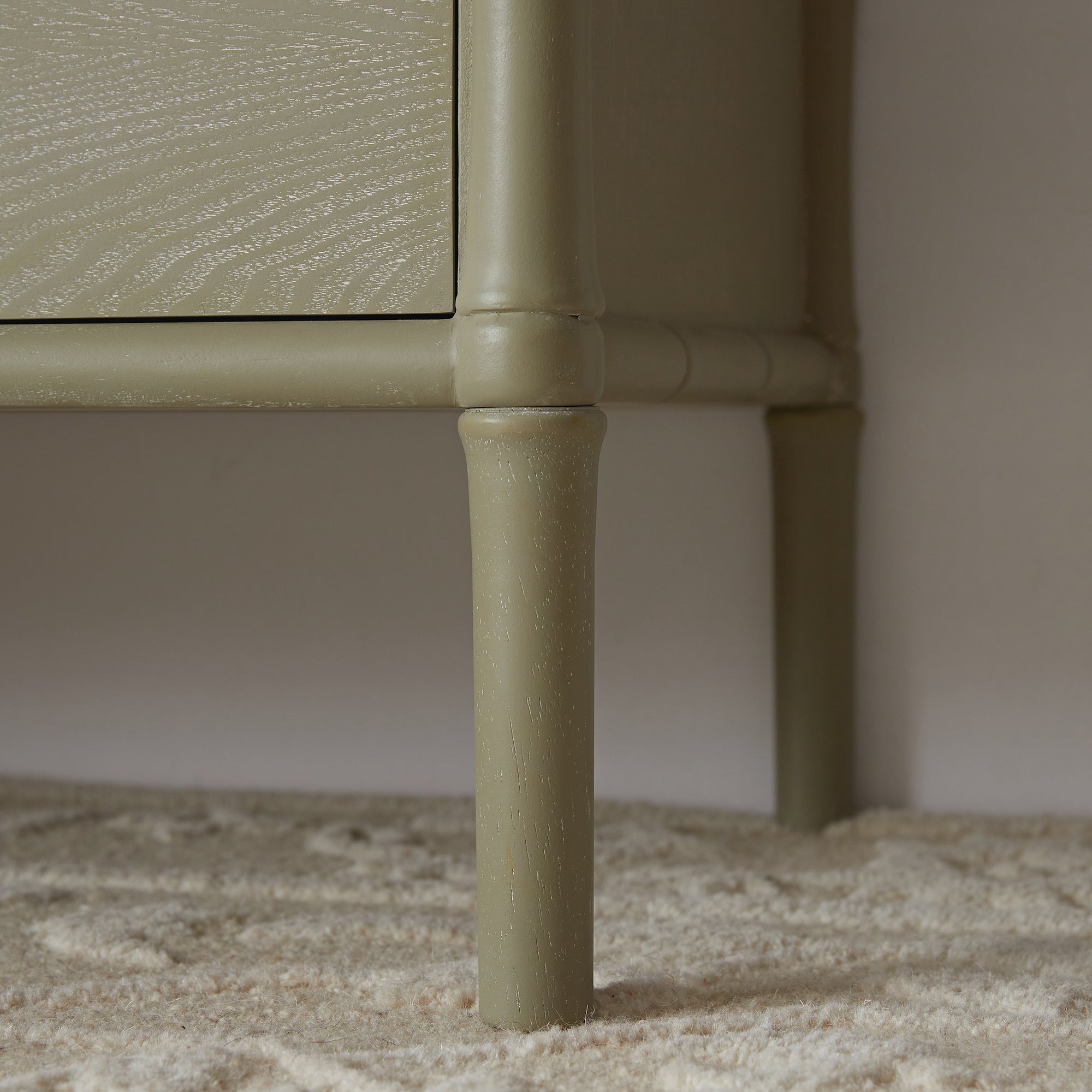 Elstowe Faux Bamboo 6-Drawer Chest, Sage Green