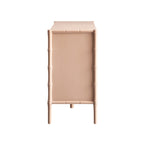 Elstowe Faux Bamboo 6-Drawer Chest, Nude Pink