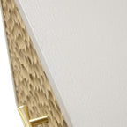 Bianca Chip Carved Bedside Table, Sand Beige & Ivory