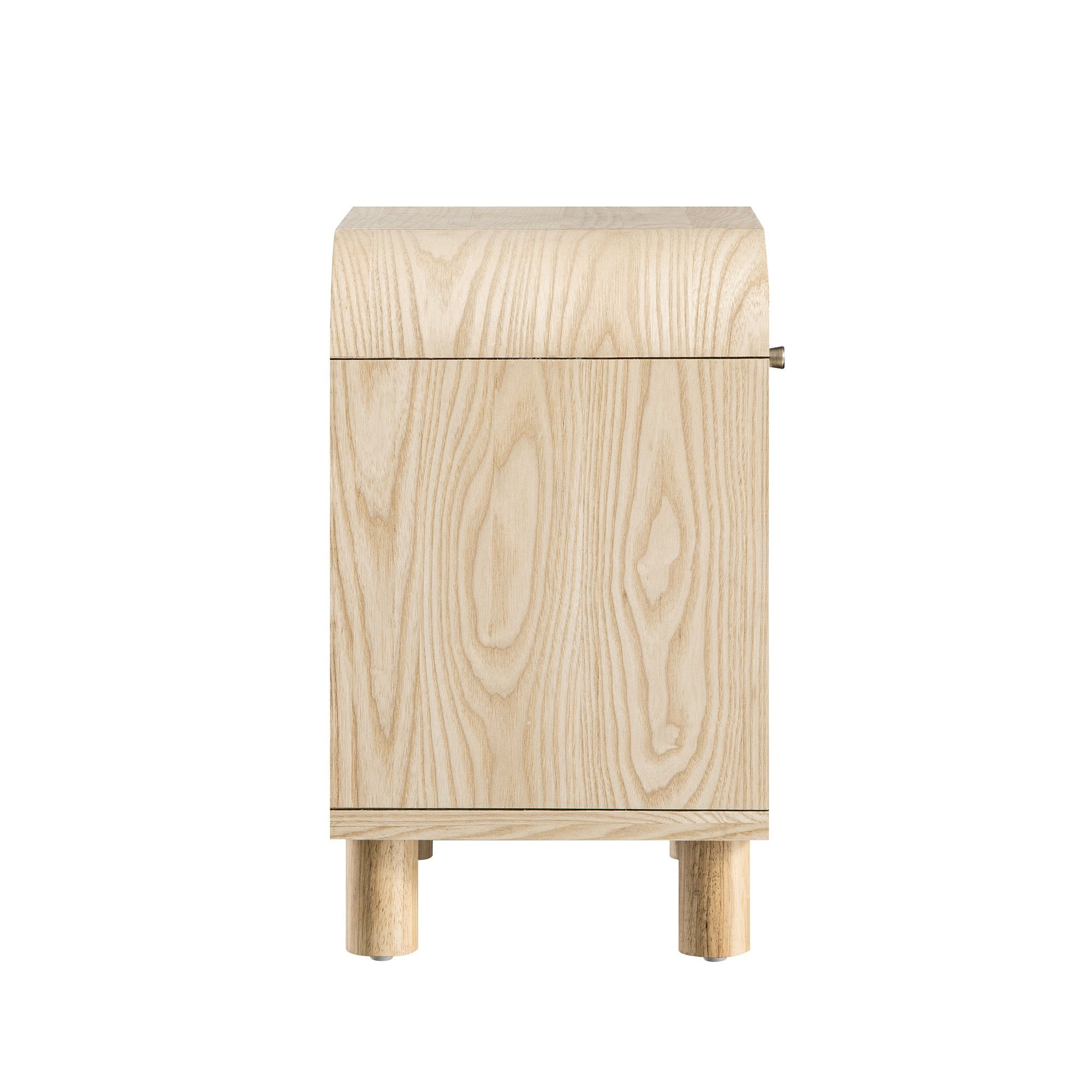 Maude 1 Drawer Bedside Table, Natural Ash with Raffia