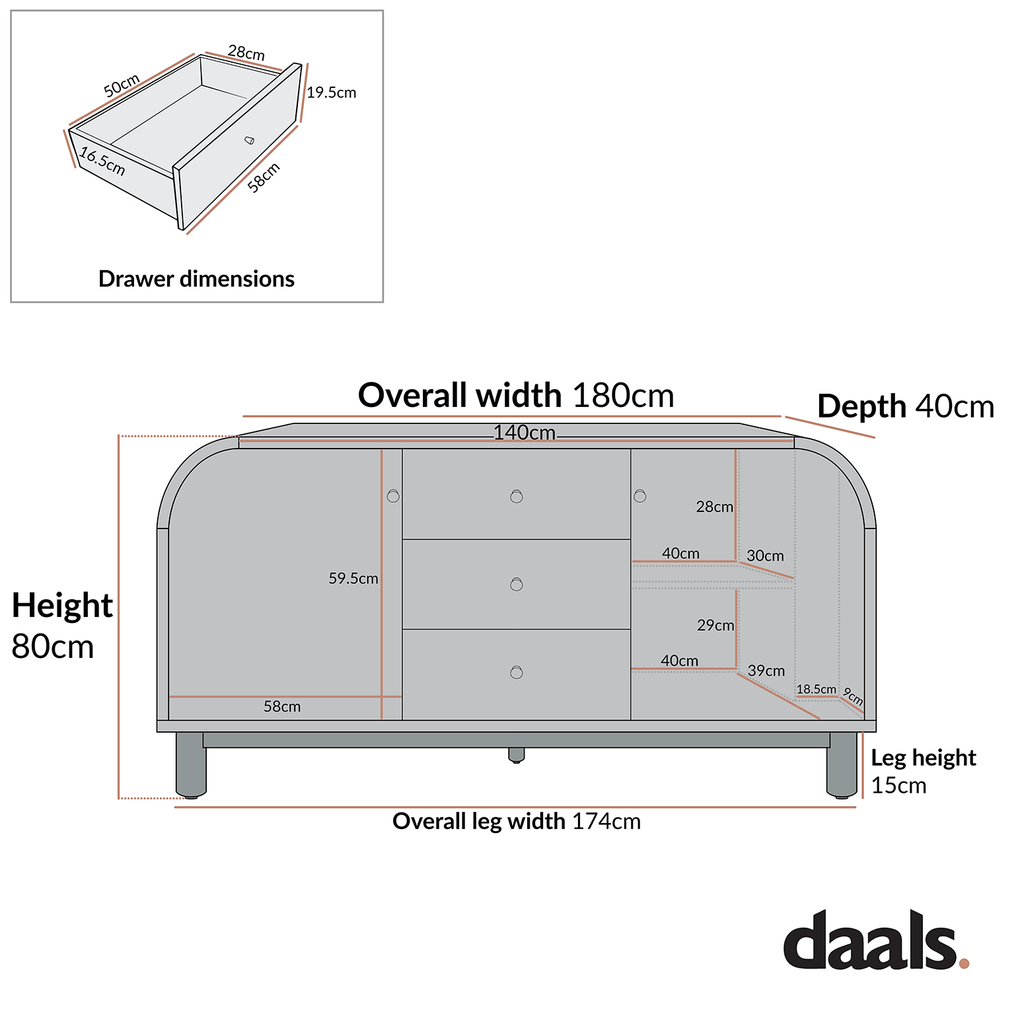Maude Wide 3-Drawer Sideboard, Muted Pistachio Ash with Raffia
