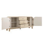 Maude Wide 3-Drawer Sideboard, Natural Ash with Raffia