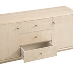 Maude Wide 3-Drawer Sideboard, Natural Ash with Raffia