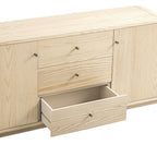Maude Wide 3-Drawer Sideboard, Natural Ash