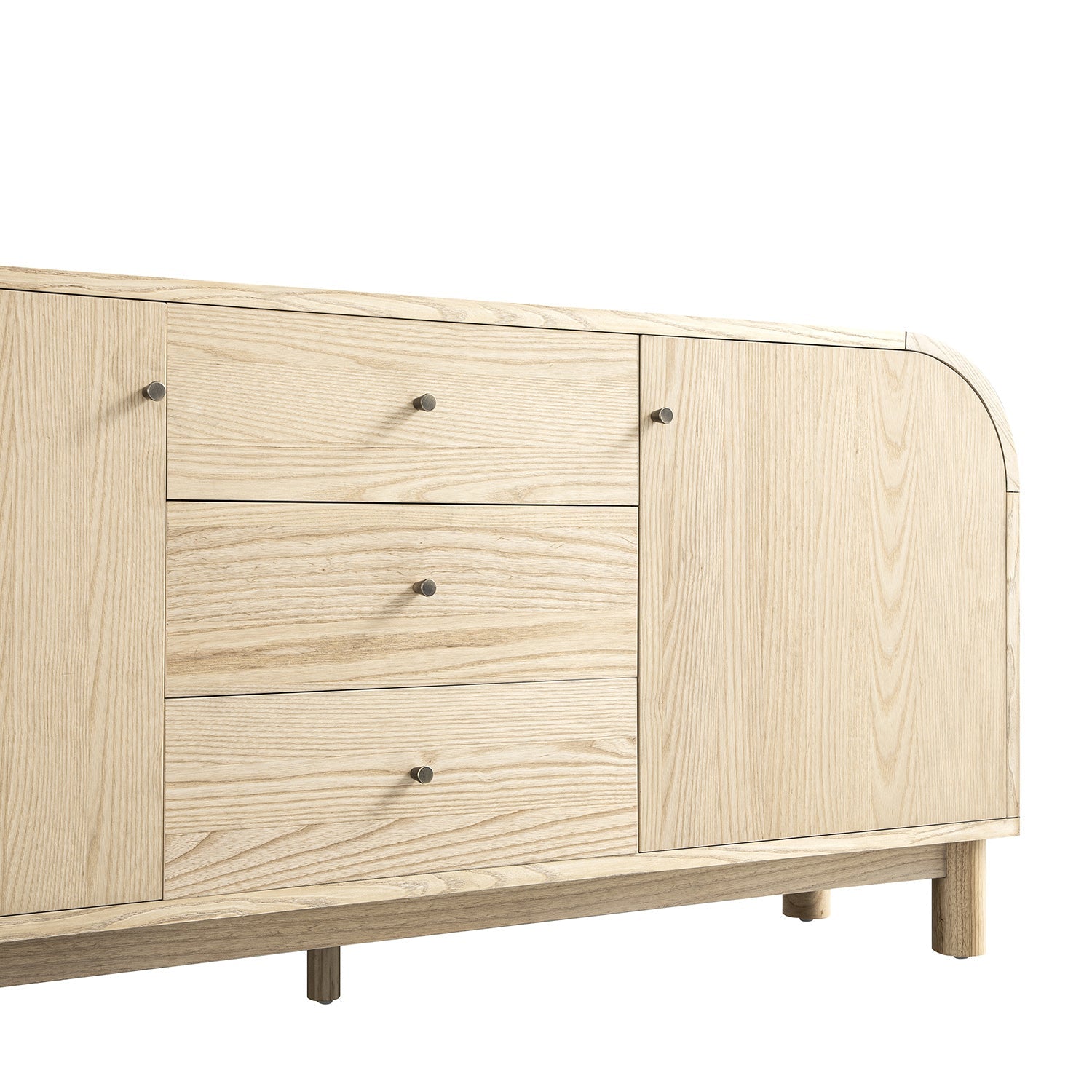 Maude Wide 3-Drawer Sideboard, Natural Ash