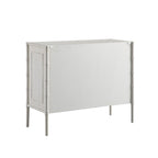 Elstowe Faux Bamboo Small Sideboard, Shaded White
