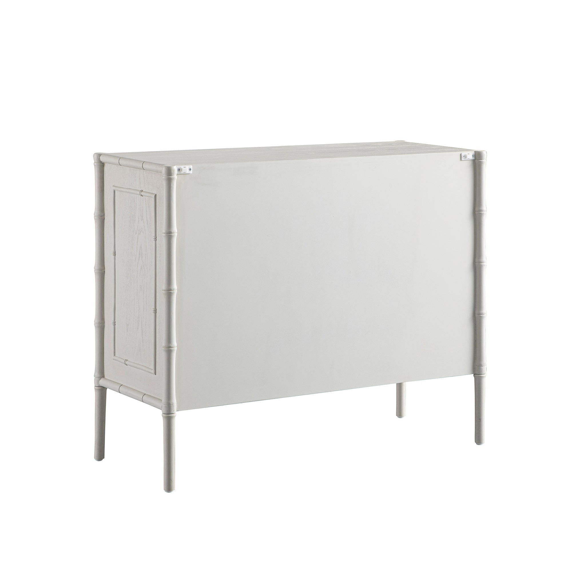 Elstowe Faux Bamboo Small Sideboard, Shaded White