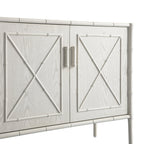 Elstowe Faux Bamboo Small Sideboard, Shaded White