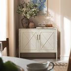 Elstowe Faux Bamboo Small Sideboard, Shaded White