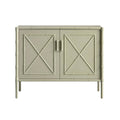 Elstowe Faux Bamboo Small Sideboard, Sage Green