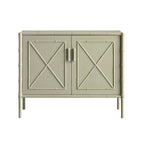 Elstowe Faux Bamboo Small Sideboard, Sage Green