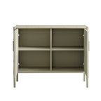 Elstowe Faux Bamboo Small Sideboard, Sage Green