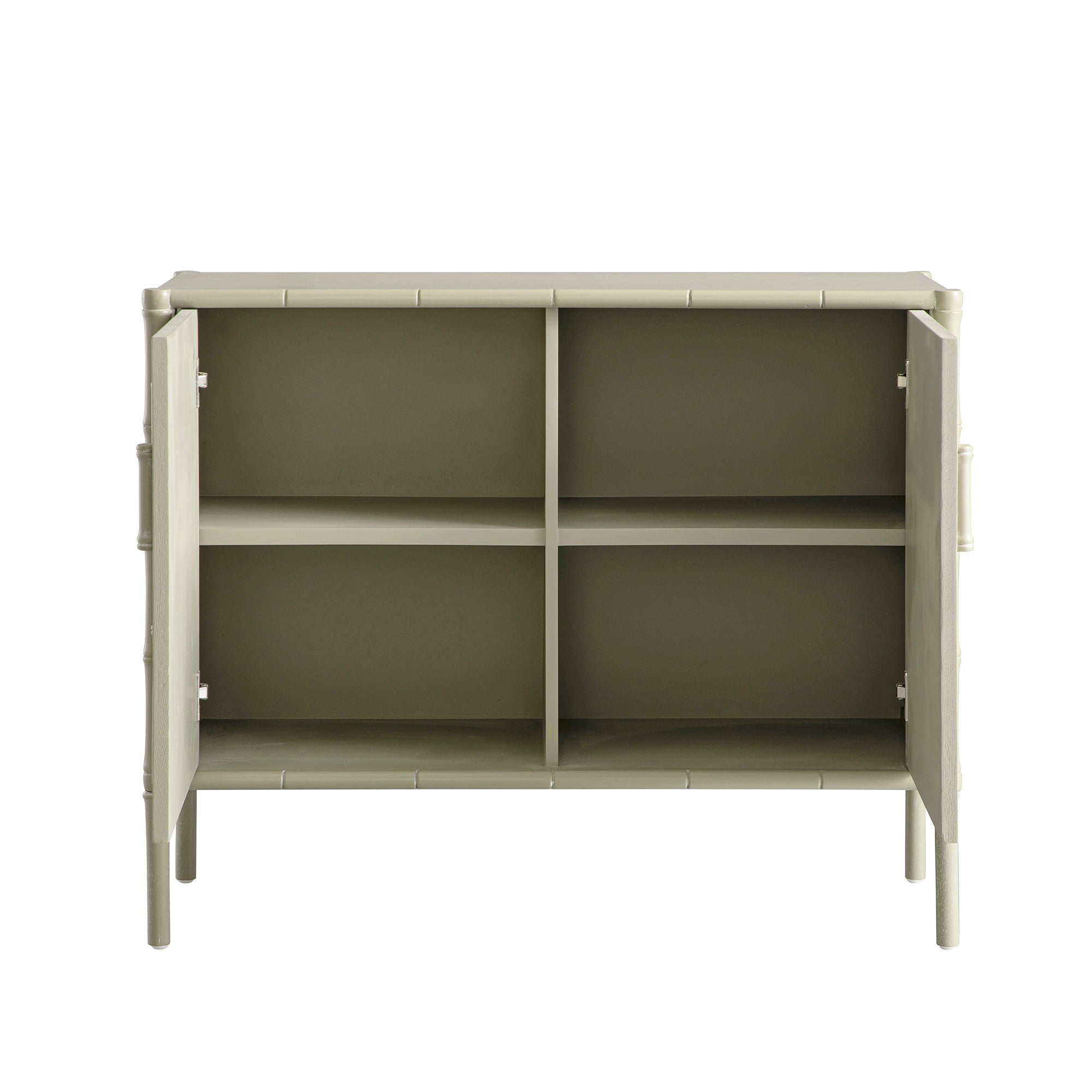 Elstowe Faux Bamboo Small Sideboard, Sage Green
