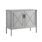 Elstowe Faux Bamboo Small Sideboard, Warm Grey