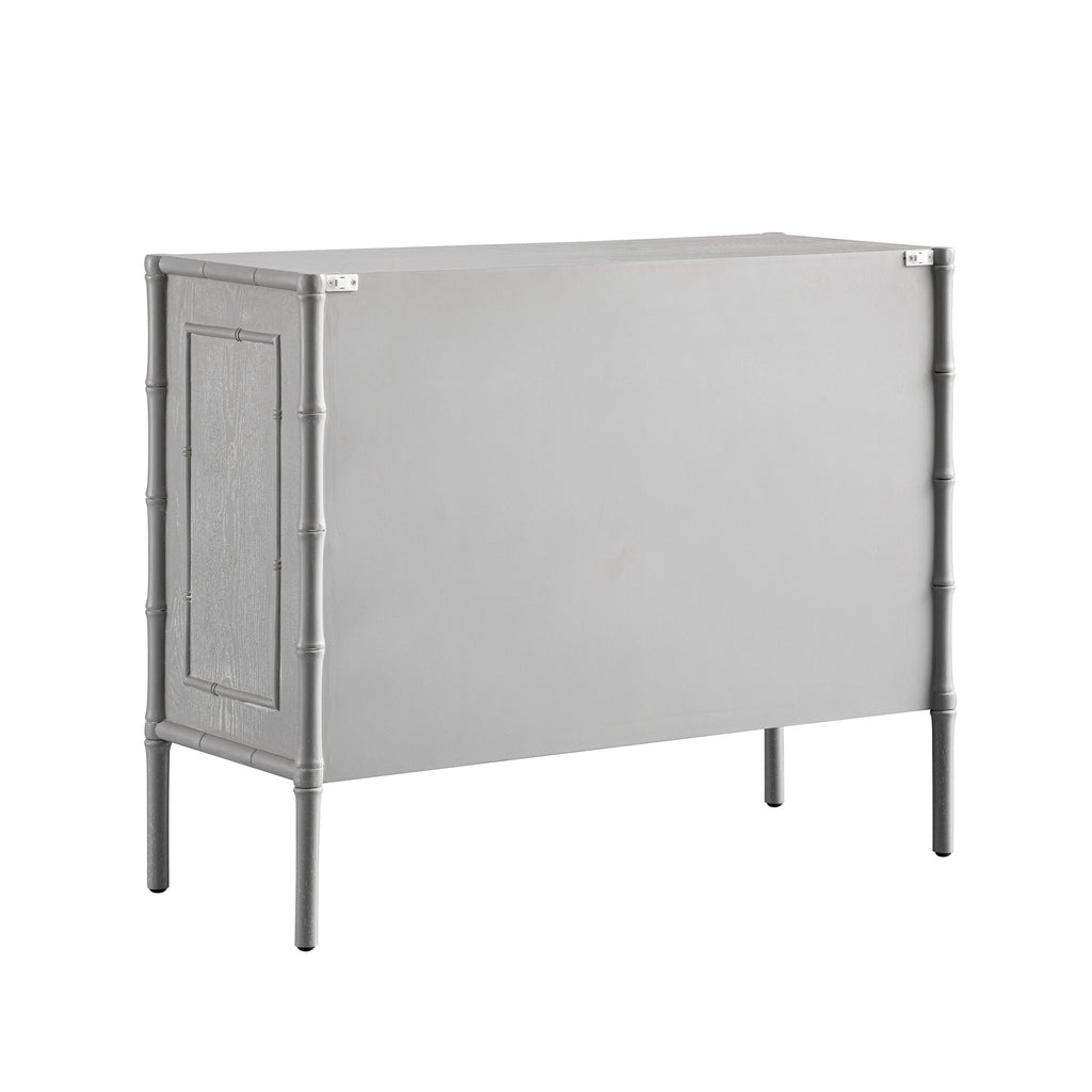 Elstowe Faux Bamboo Small Sideboard, Warm Grey