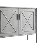 Elstowe Faux Bamboo Small Sideboard, Warm Grey