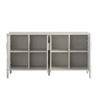 Elstowe Faux Bamboo Large Sideboard, Shaded White