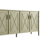 Elstowe Faux Bamboo Large Sideboard, Sage Green