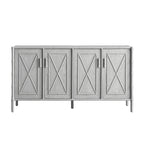 Elstowe Faux Bamboo Large Sideboard, Warm Grey