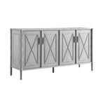 Elstowe Faux Bamboo Large Sideboard, Warm Grey