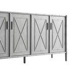 Elstowe Faux Bamboo Large Sideboard, Warm Grey