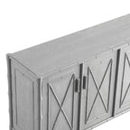 Elstowe Faux Bamboo Large Sideboard, Warm Grey