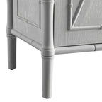 Elstowe Faux Bamboo Large Sideboard, Warm Grey
