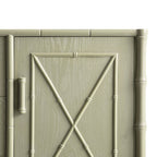 Elstowe Faux Bamboo 1-Door 3-Drawer Sideboard, Sage Green