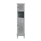 Chantilly Mid Grey Carved Bathroom Tallboy Cabinet