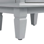 Chantilly Mid Grey Carved Bathroom Tallboy Cabinet