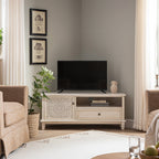Chantilly Whitewashed Corner TV Unit