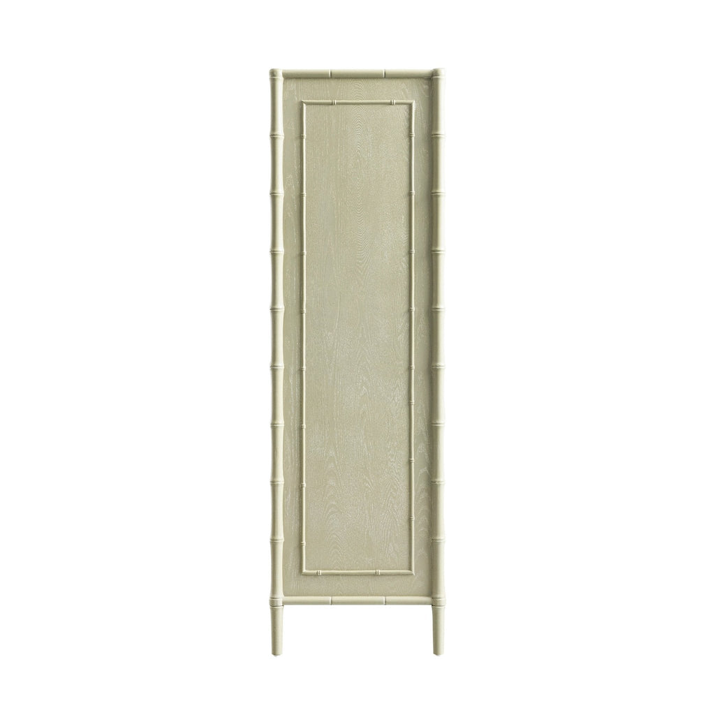 Elstowe Faux Bamboo Double Wardrobe, Sage Green