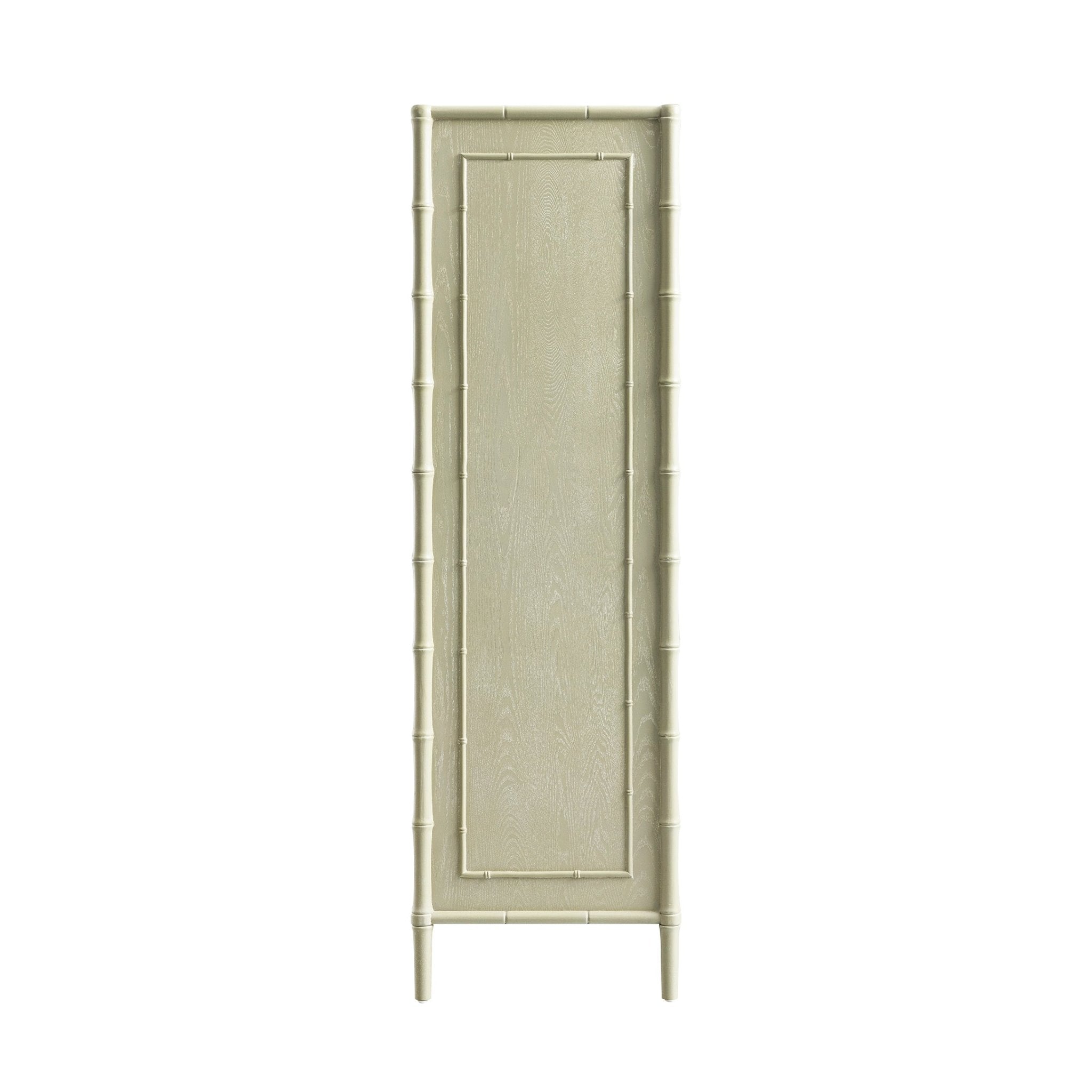 Elstowe Faux Bamboo Double Wardrobe, Sage Green