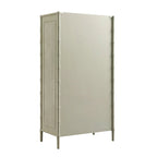 Elstowe Faux Bamboo Double Wardrobe, Sage Green