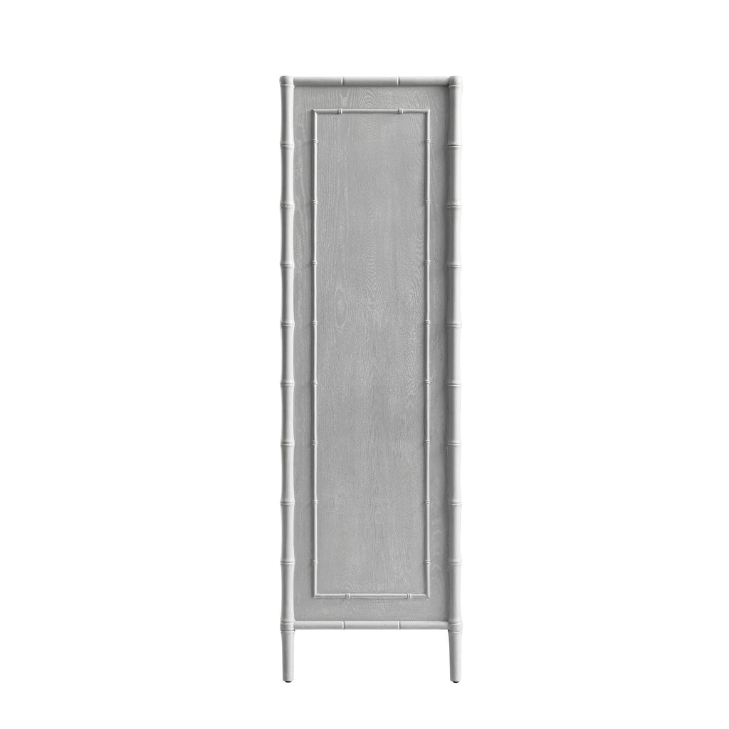 Elstowe Faux Bamboo Double Wardrobe, Warm Grey
