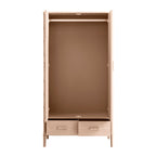 Elstowe Faux Bamboo Double Wardrobe, Nude Pink