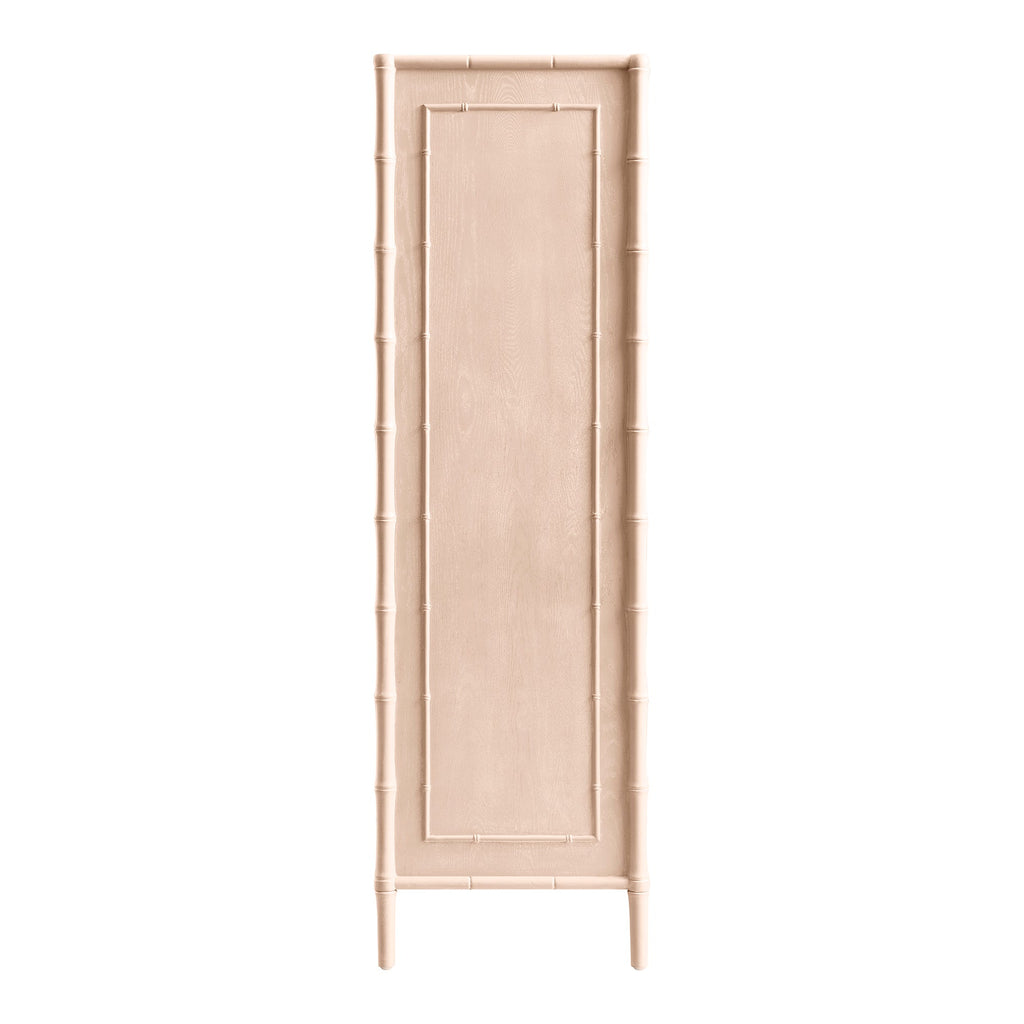 Elstowe Faux Bamboo Double Wardrobe, Nude Pink
